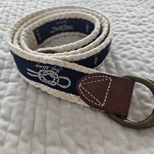 Polo by Ralph Lauren Nautical Belt - Navy and Brown 40 Inches